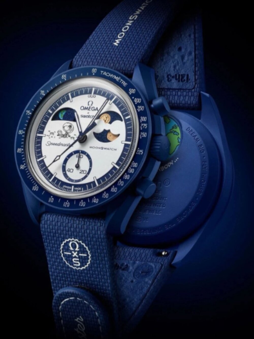 Omega x Swatch Snoopy Mission to Earthphase Moonshine